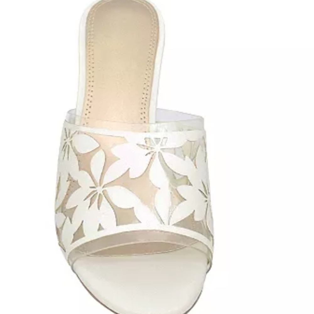 Impo Memory Foam Floral Cutout Wedge Sandals SZ 6M Chic Classic Comfort Slides - Picture 13 of 16